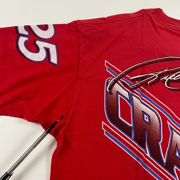 Vintage 90s Ricky Craven Budweiser NASCAR T Shirt Mens Large All Over Print - Picture 8 of 16